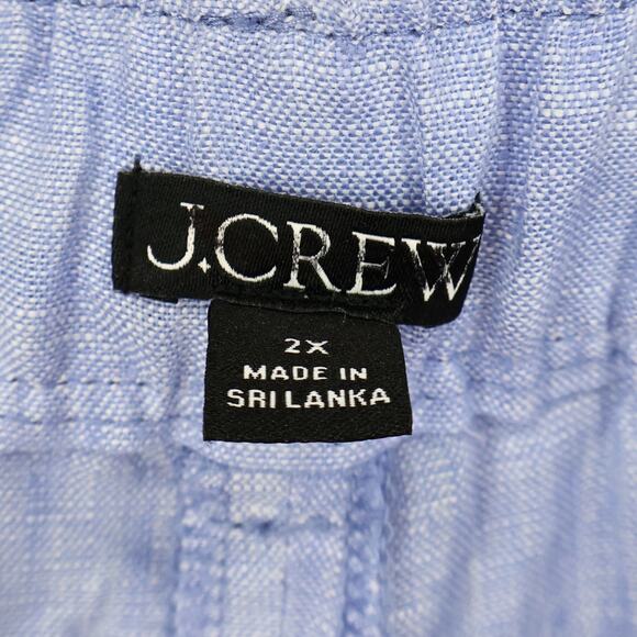 J.Crew Linen Harbor Wide Leg Pant French Blue Size XXL NWOT - Picture 4 of 8